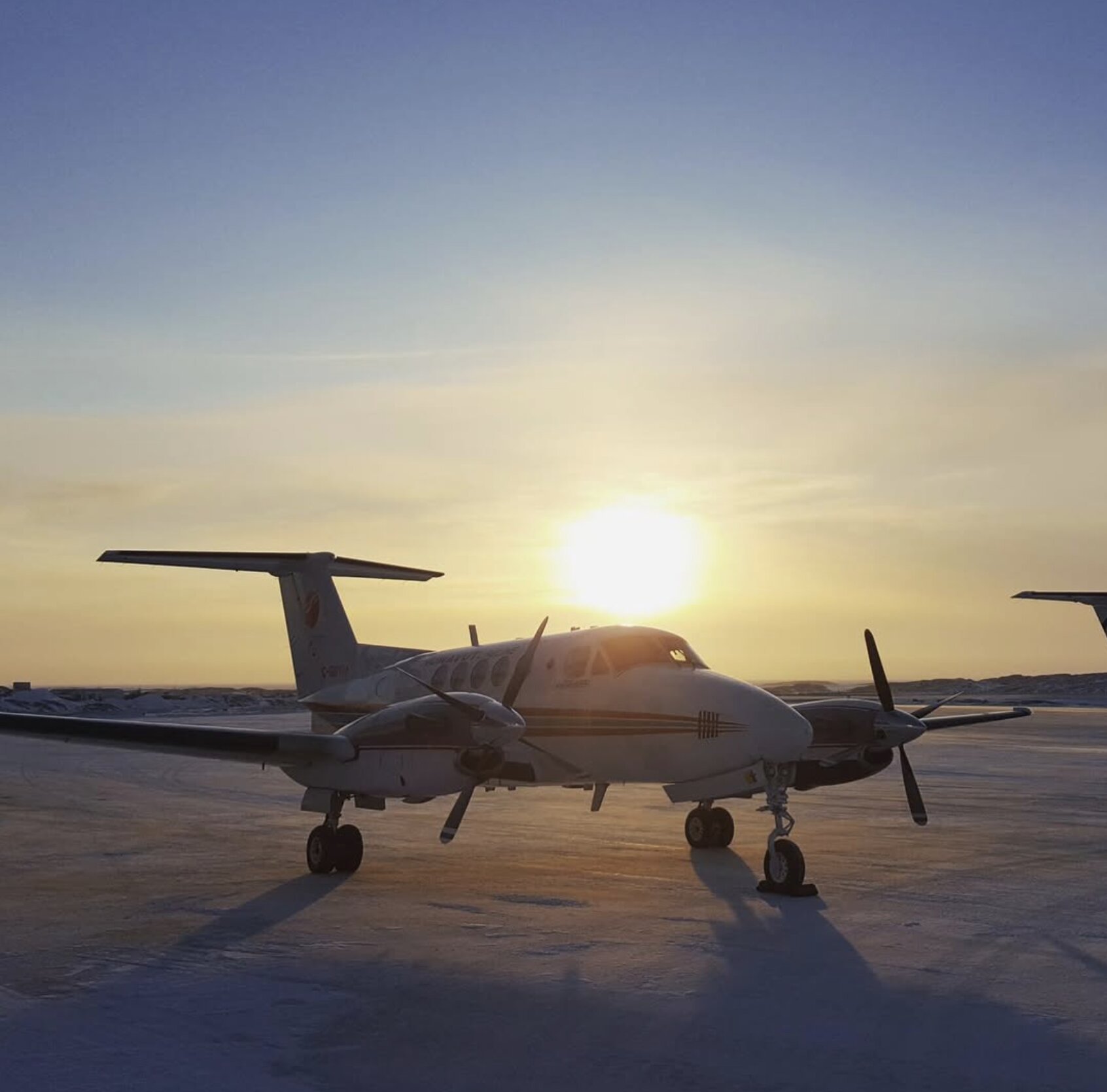 Flight training aircraft in the sky